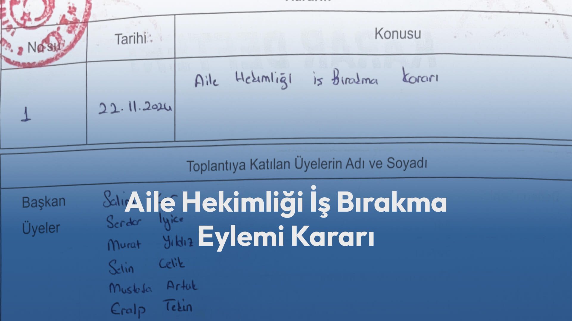 Aile Hekimliği İş Bırakma Eylemi Kararı