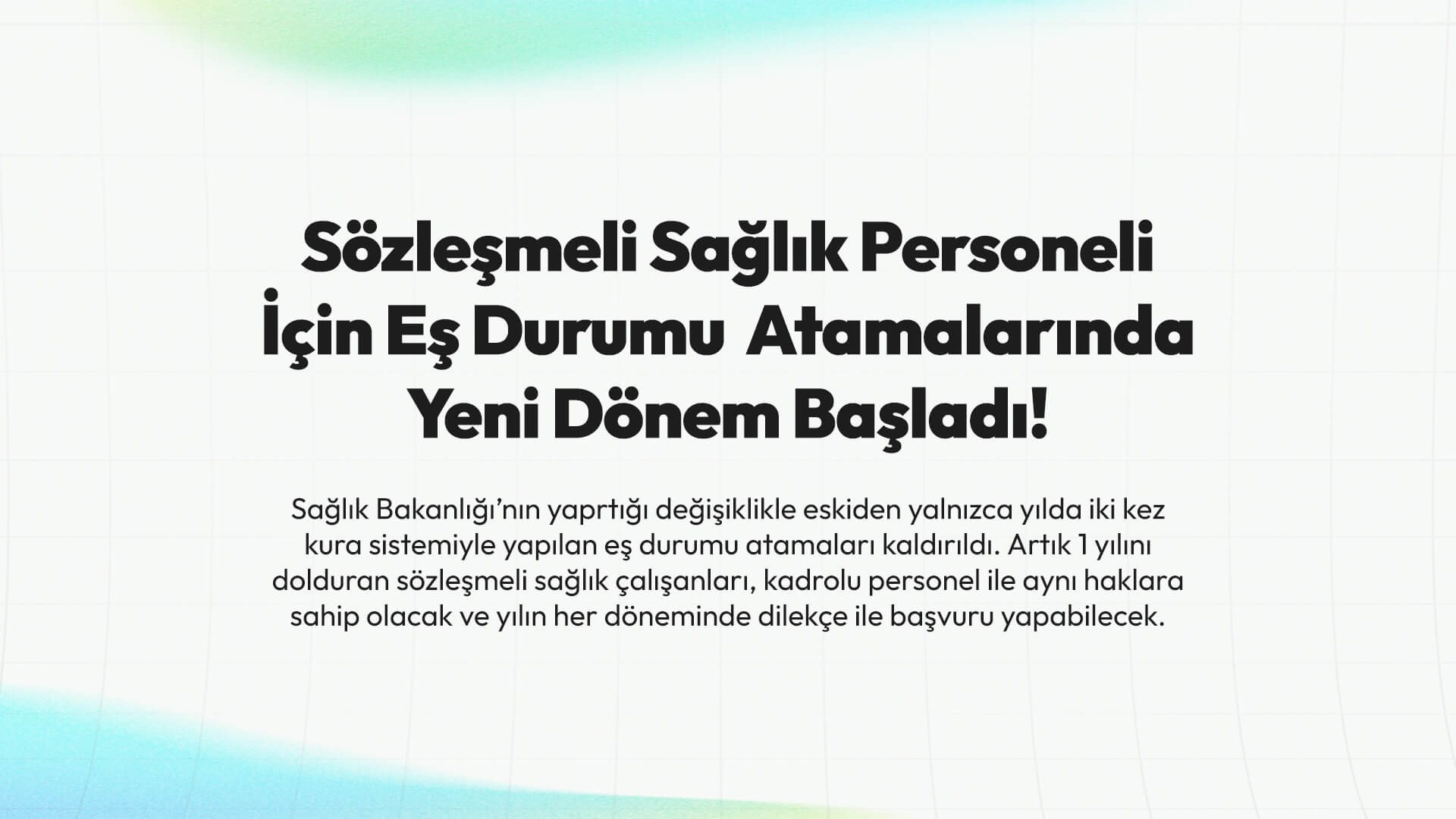 Sözleşmeli Sağlık Personeli İçin Eş Durumu Atamalarında Yeni Dönem Başladı!