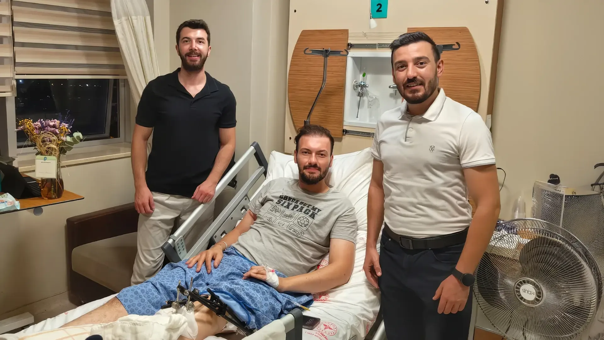Ambulansla Kaza Geçiren Üyemizi Hastanede Ziyaret Ettik