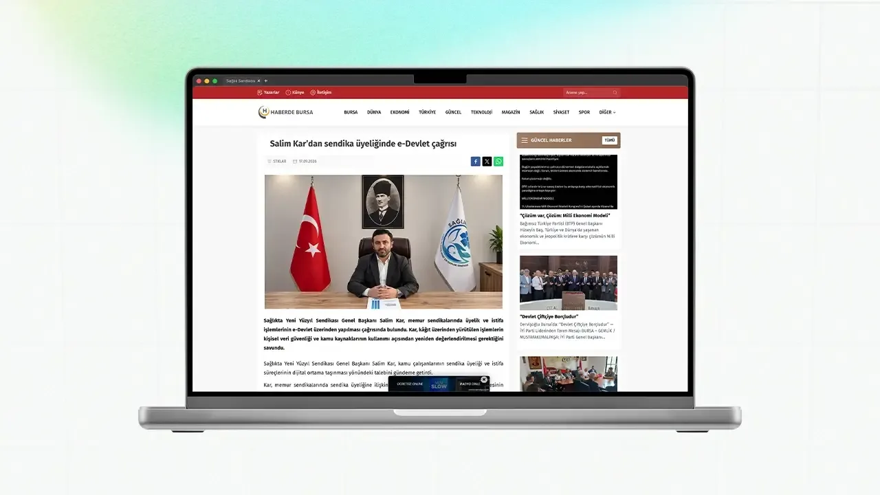 Genel Başkanımız Salim Kar’ın e-Devlet Çağrısı Basında Geniş Yankı Uyandırdı