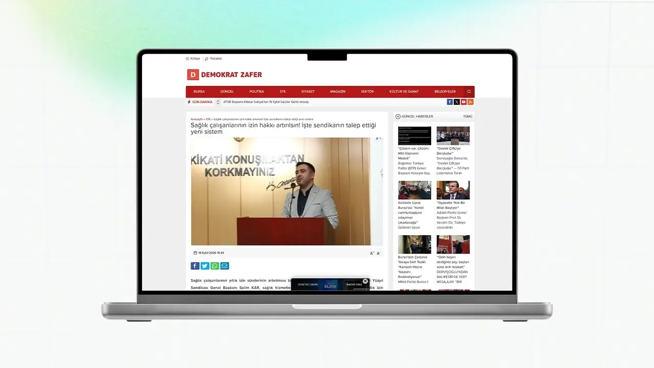 Salim KAR’ın Yıllık İzin Çağrısı Basında Geniş Yer Buldu